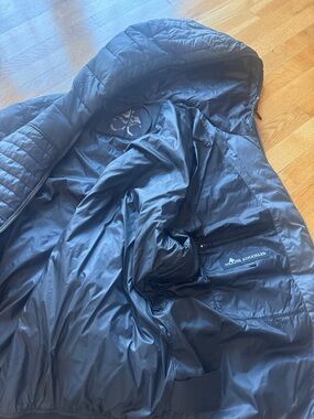 Moose Knuckles Men's Black Quilted Puffer Jacket with Hood